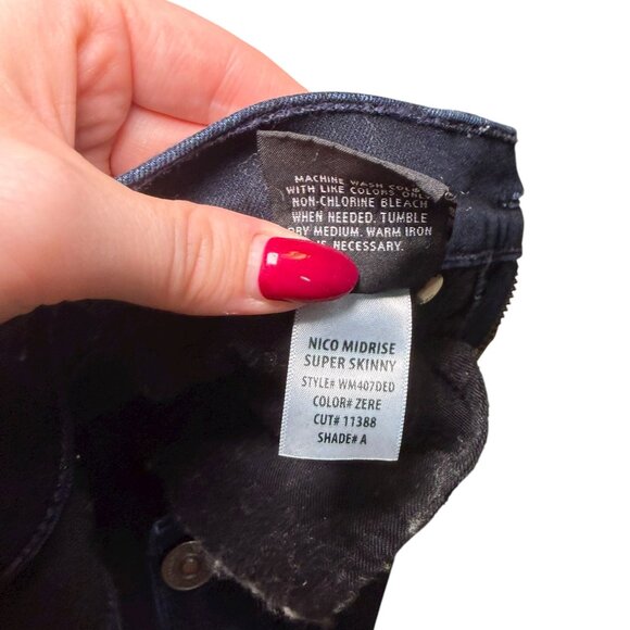 Hudson Jeans Nico Mid-Rise Super Skinny Jeans Dark Wash Size 23 - Picture 8 of 9